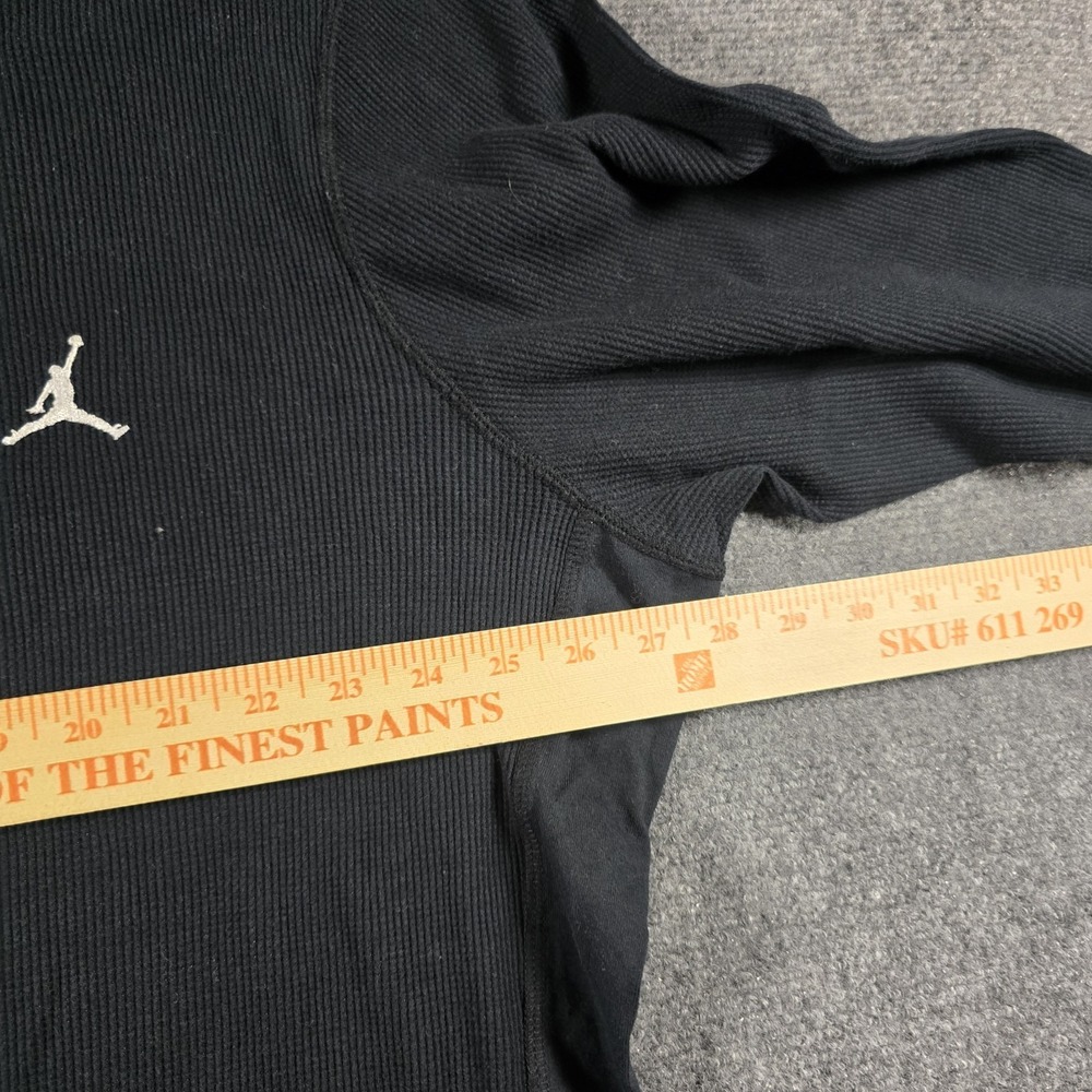 Jordan Thermal Waffle Knit Shirt Mens 3XL Black Long Sleeve Crewneck Y2K Retro - Picture 11 of 12